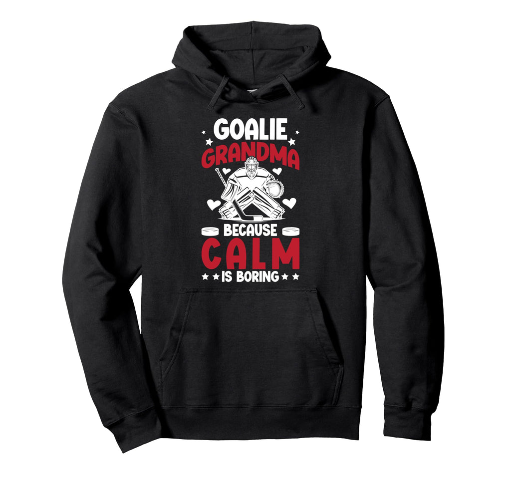 Funny Hockey Goalie Grandma Ice Hockey Hoodie - Trendy Graphic for Adults