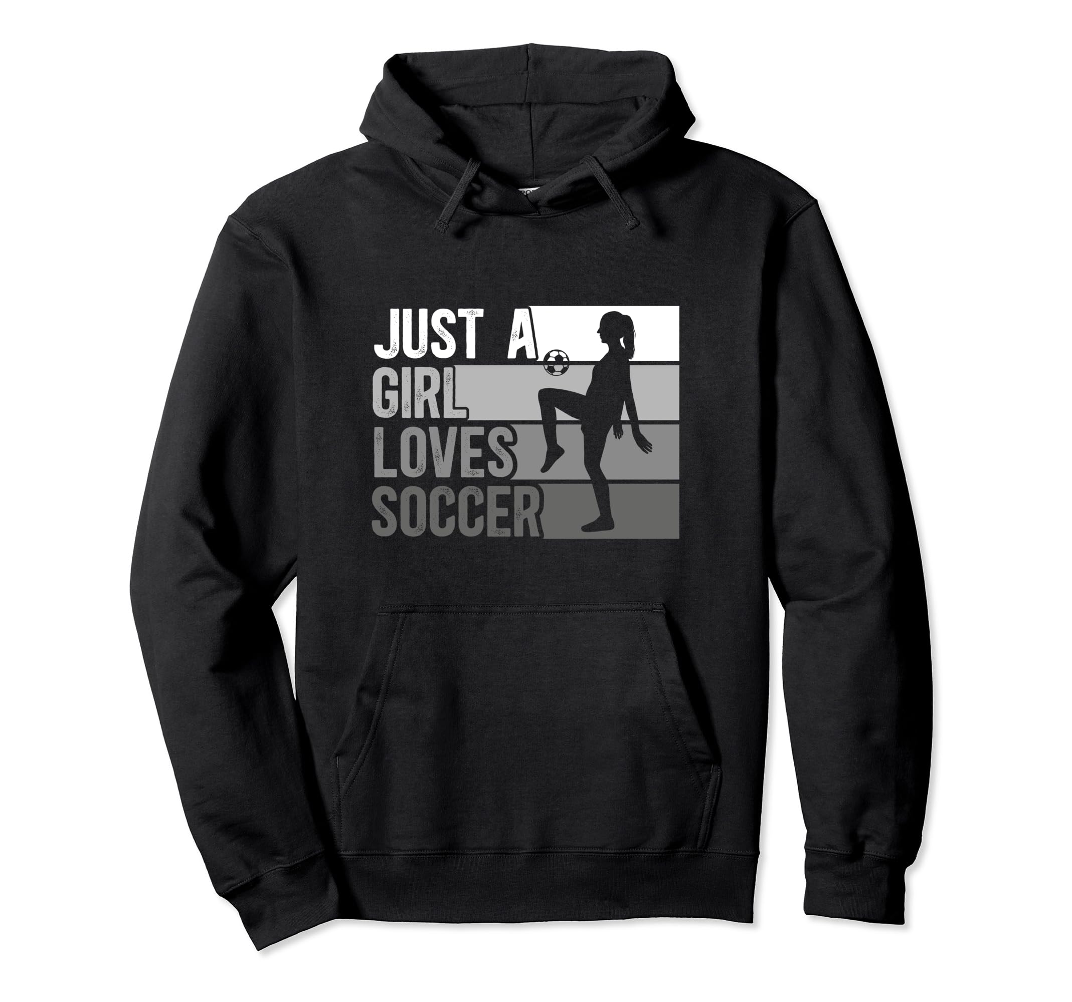 Sport Funny Just Who Loves Soccer Hoodie - Aesthetic Graphic Unisex