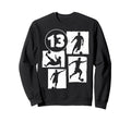 13Th Birthday Soccer Player Football Sweatshirt - Novelty Apparel Unisex