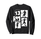 13Th Birthday Soccer Player Football Sweatshirt - Novelty Apparel Unisex