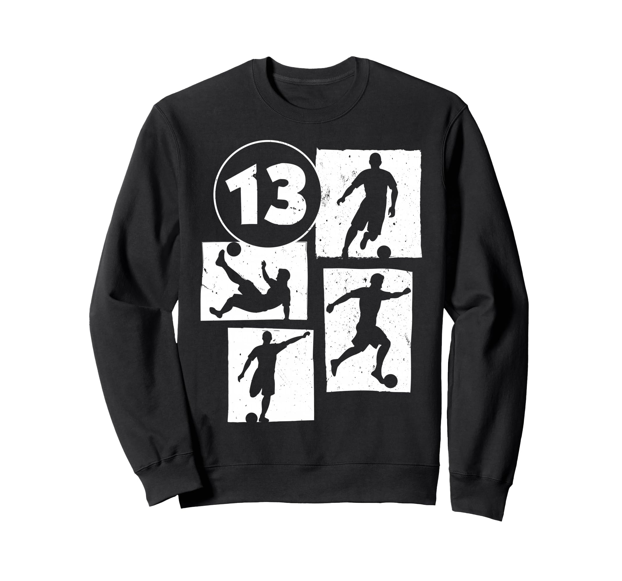 13Th Birthday Soccer Player Football Sweatshirt - Novelty Apparel Unisex