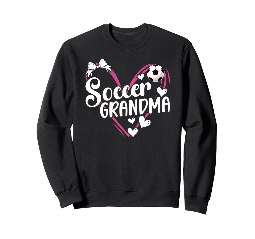 Soccer Grandma Heart Grandma Soccer Sweatshirt - Graphic Print Unisex