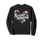 Soccer Grandma Heart Grandma Soccer Sweatshirt - Graphic Print Unisex