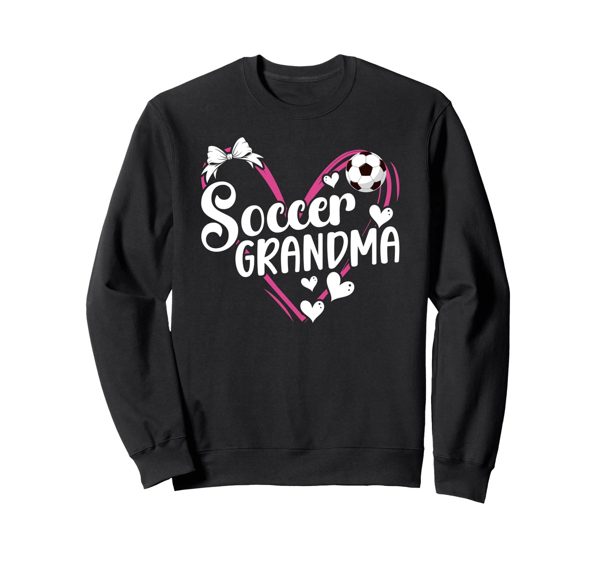 Soccer Grandma Heart Grandma Soccer Sweatshirt - Graphic Print Unisex