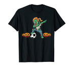 Female Zombie Halloween Soccer Lover T-Shirt - Graphic Print Men Women