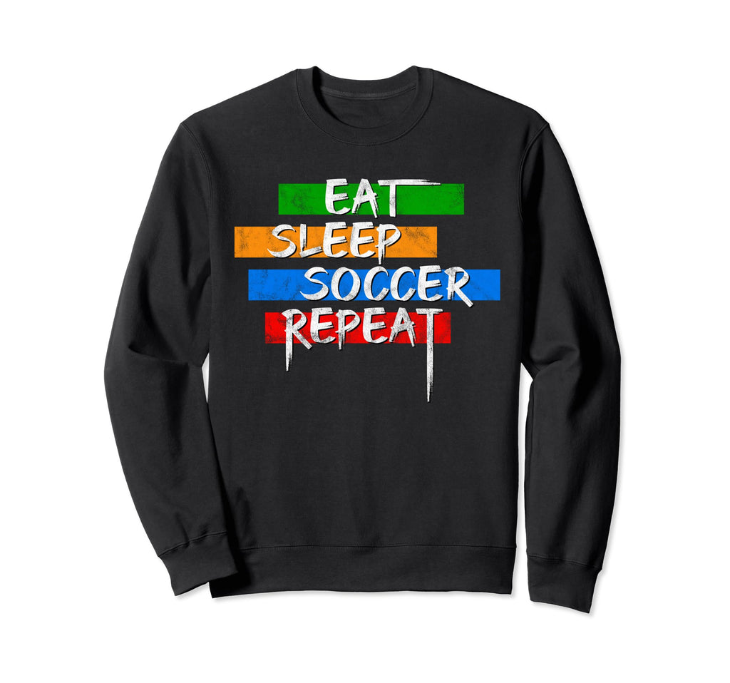 Eat Sleep Soccer Repeat Player Sweatshirt - Streetwear Style for Adults