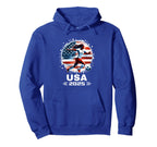 American Flag Soccer Team Womens Hoodie - Casual Everyday Wear Unisex