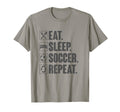 Eat Sleep Soccer Repeat Funny Soccer T-Shirt - Minimalist Print Men Women