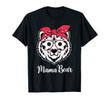 Soccer Player Mama Bear Sunglasses Bandana T-Shirt - Graphic Print Unisex
