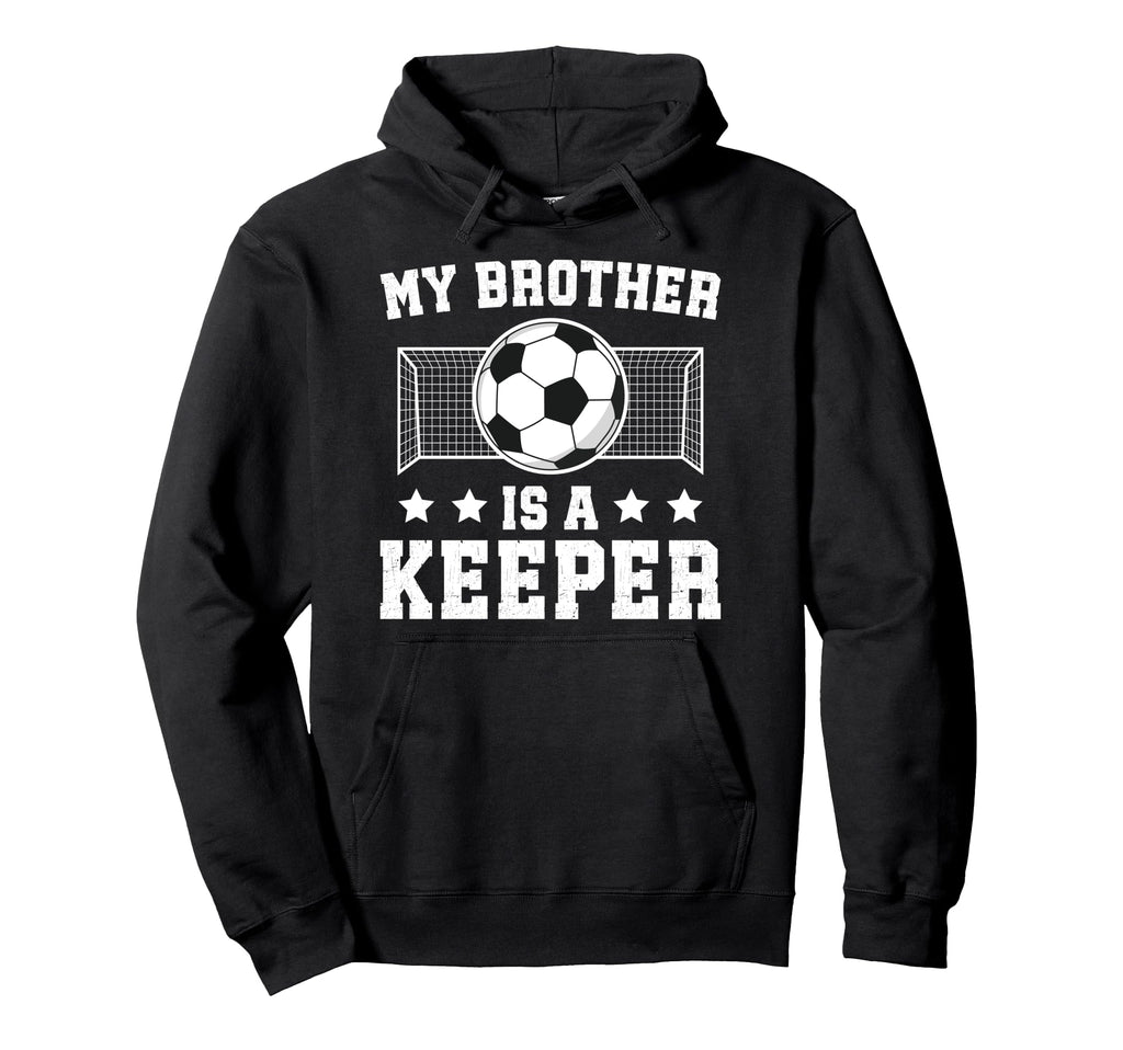 Proud Soccer Keeper Brother Soccer Hoodie - Graphic Print for Adults