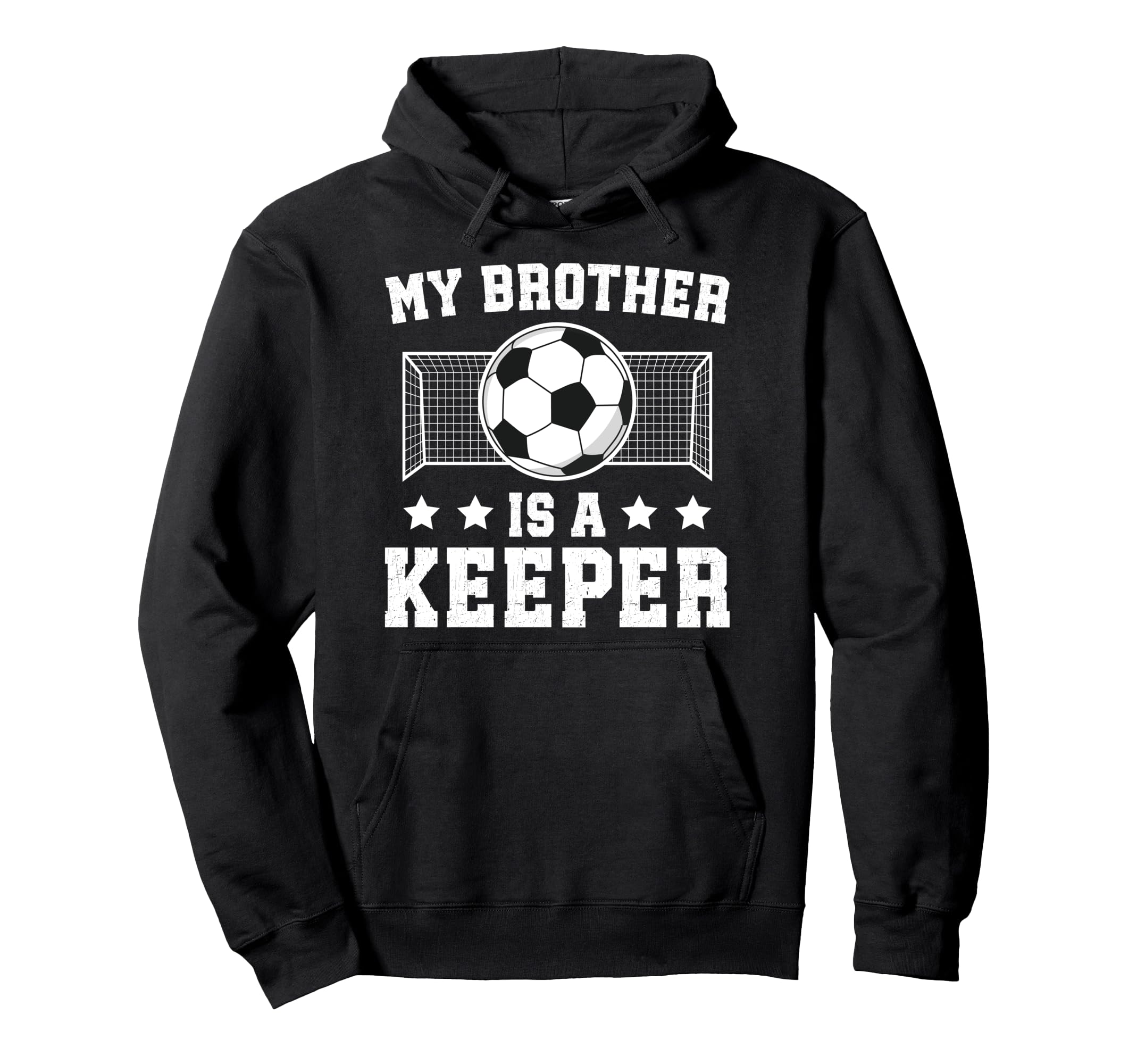 Proud Soccer Keeper Brother Soccer Hoodie - Graphic Print for Adults