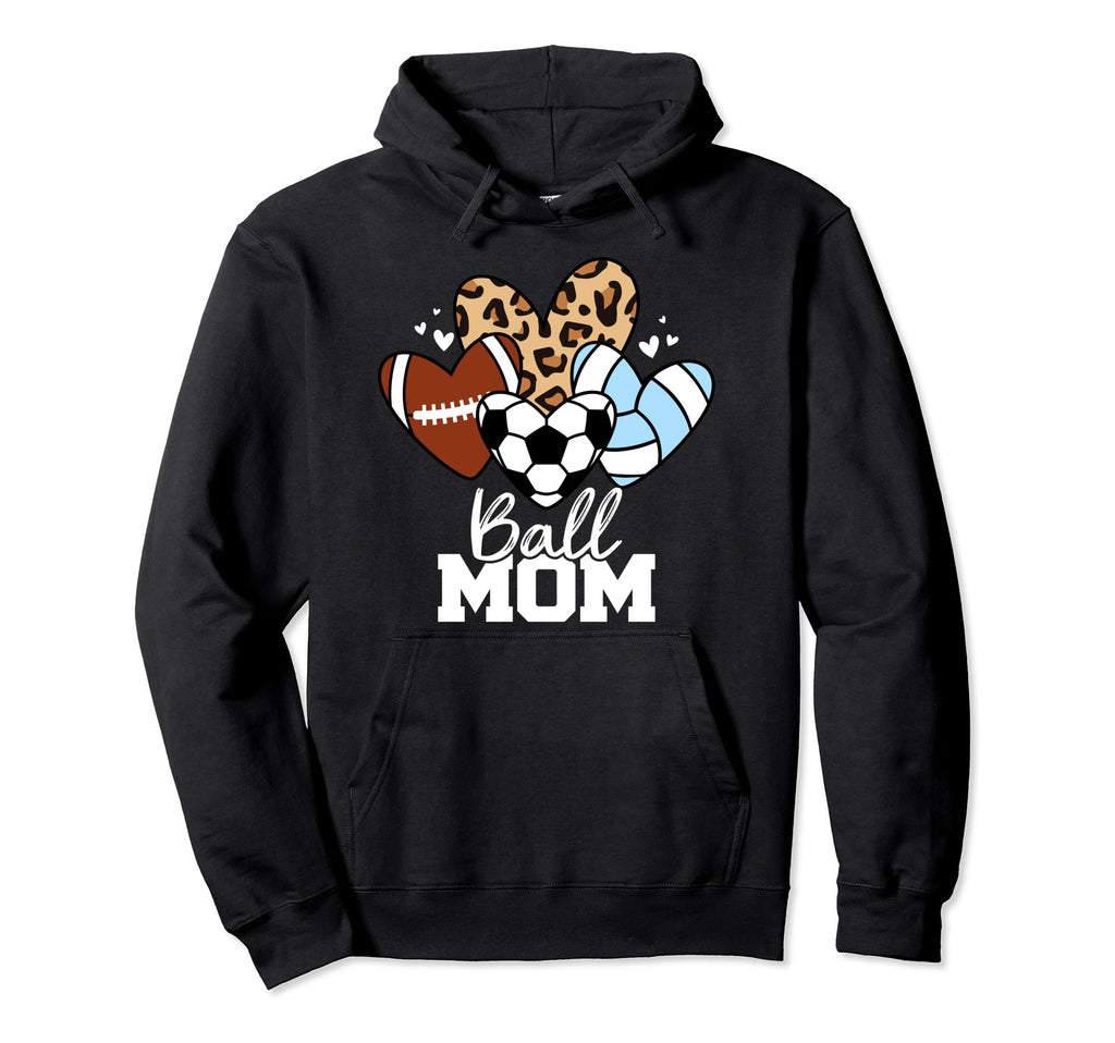 Ball Mom Funny Volleyball Soccer Hoodie - Custom Art Print Men Women