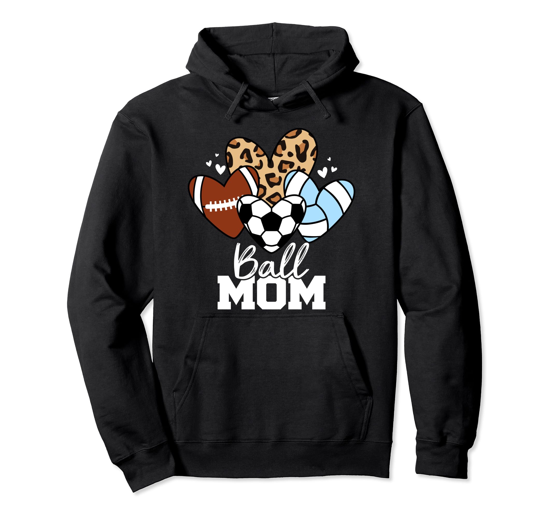 Ball Mom Funny Volleyball Soccer Hoodie - Custom Art Print Men Women