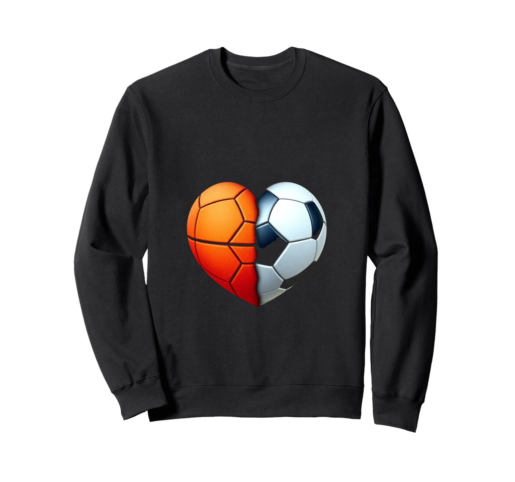 Basketball Soccer Heart Sweatshirt - Aesthetic Graphic Men Women