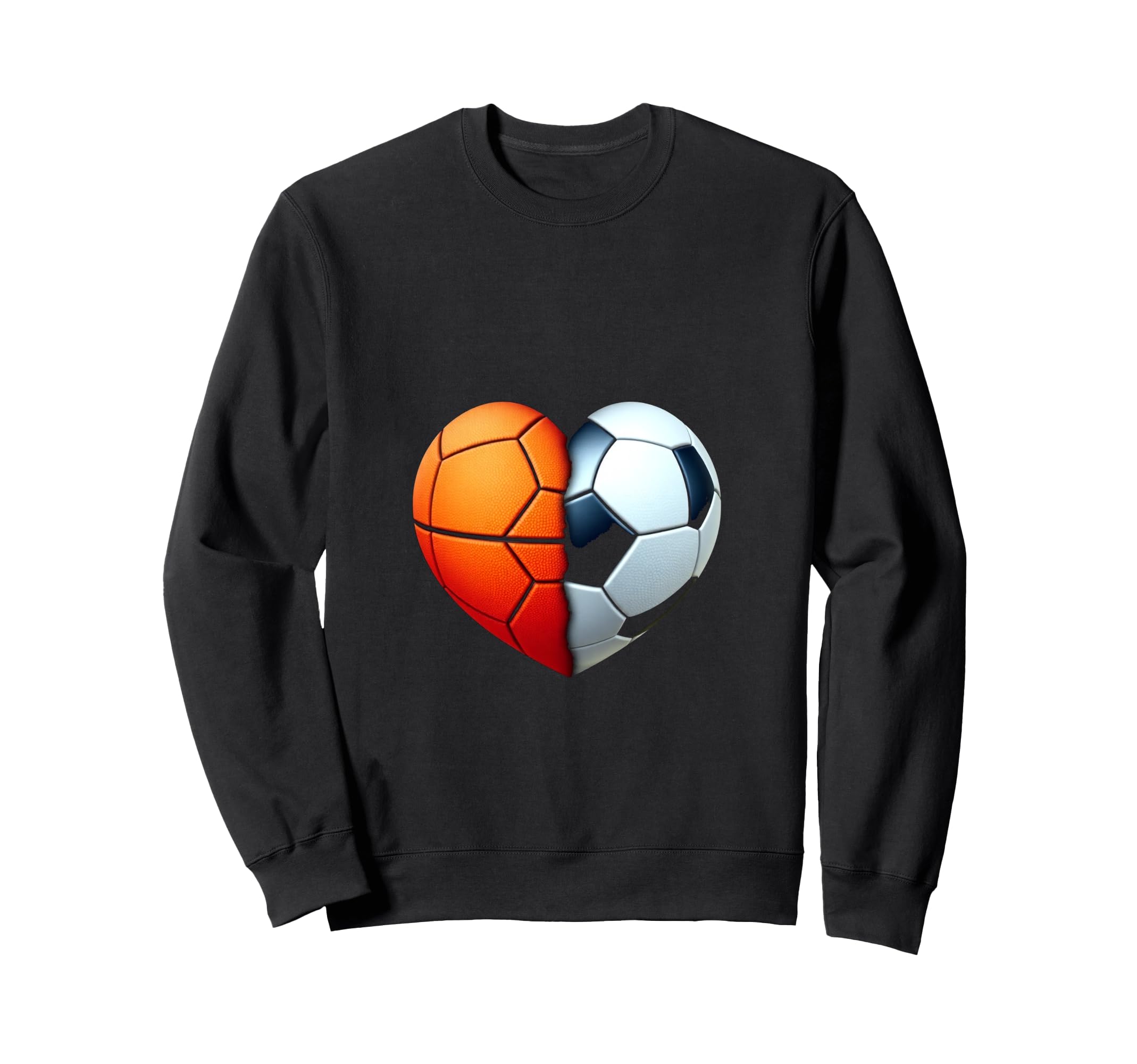 Basketball Soccer Heart Sweatshirt - Aesthetic Graphic Men Women