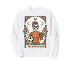 Soccer Mom Skeleton Tarot Card Soccer Sweatshirt - Trendy Graphic Unisex