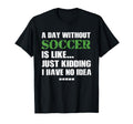 Day Without Soccer Ball Goalkeeper Coach T-Shirt - Trendy Graphic Unisex
