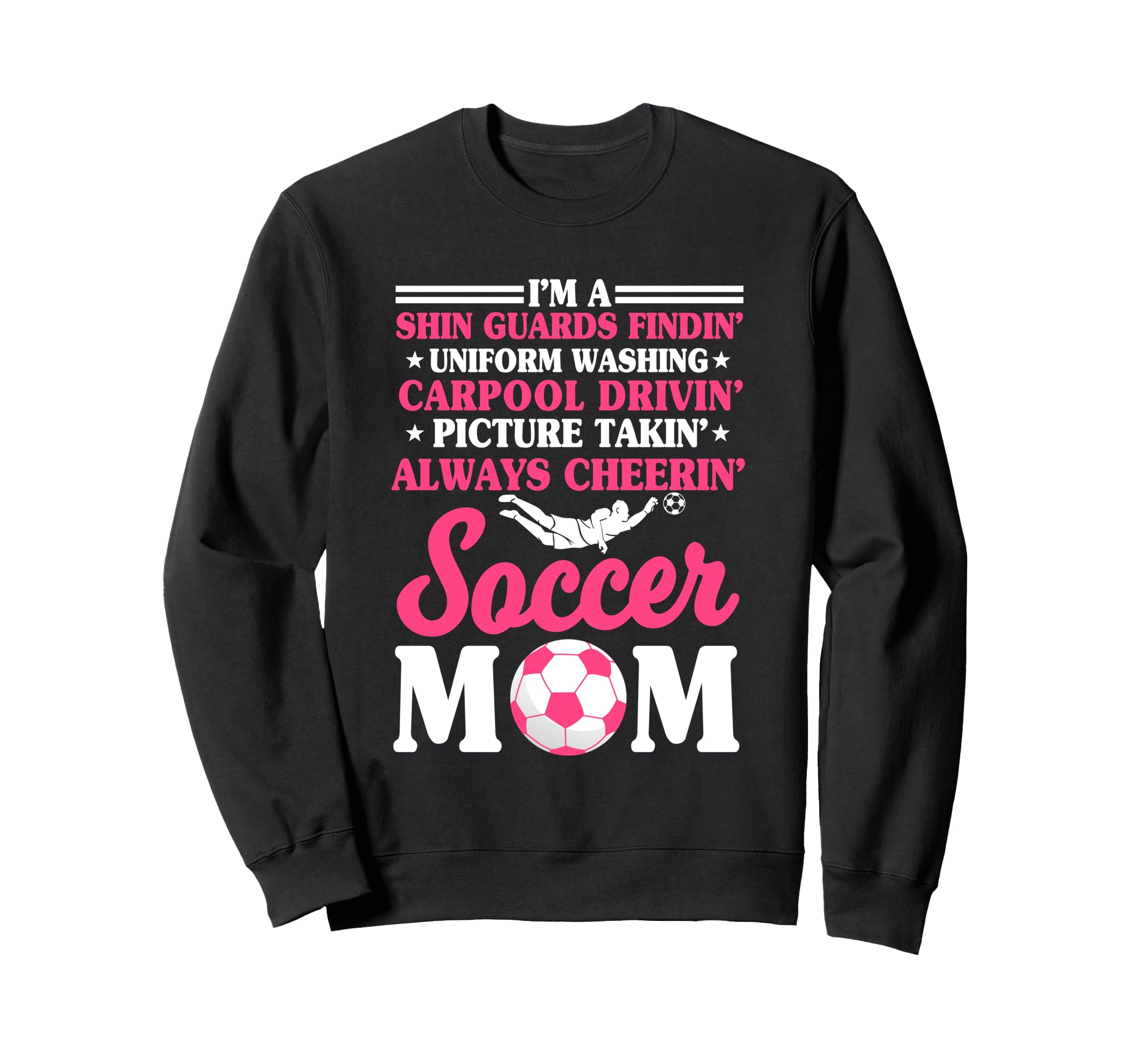 Shin Guard Supportive Cheering Sweatshirt - Graphic Print for Adults