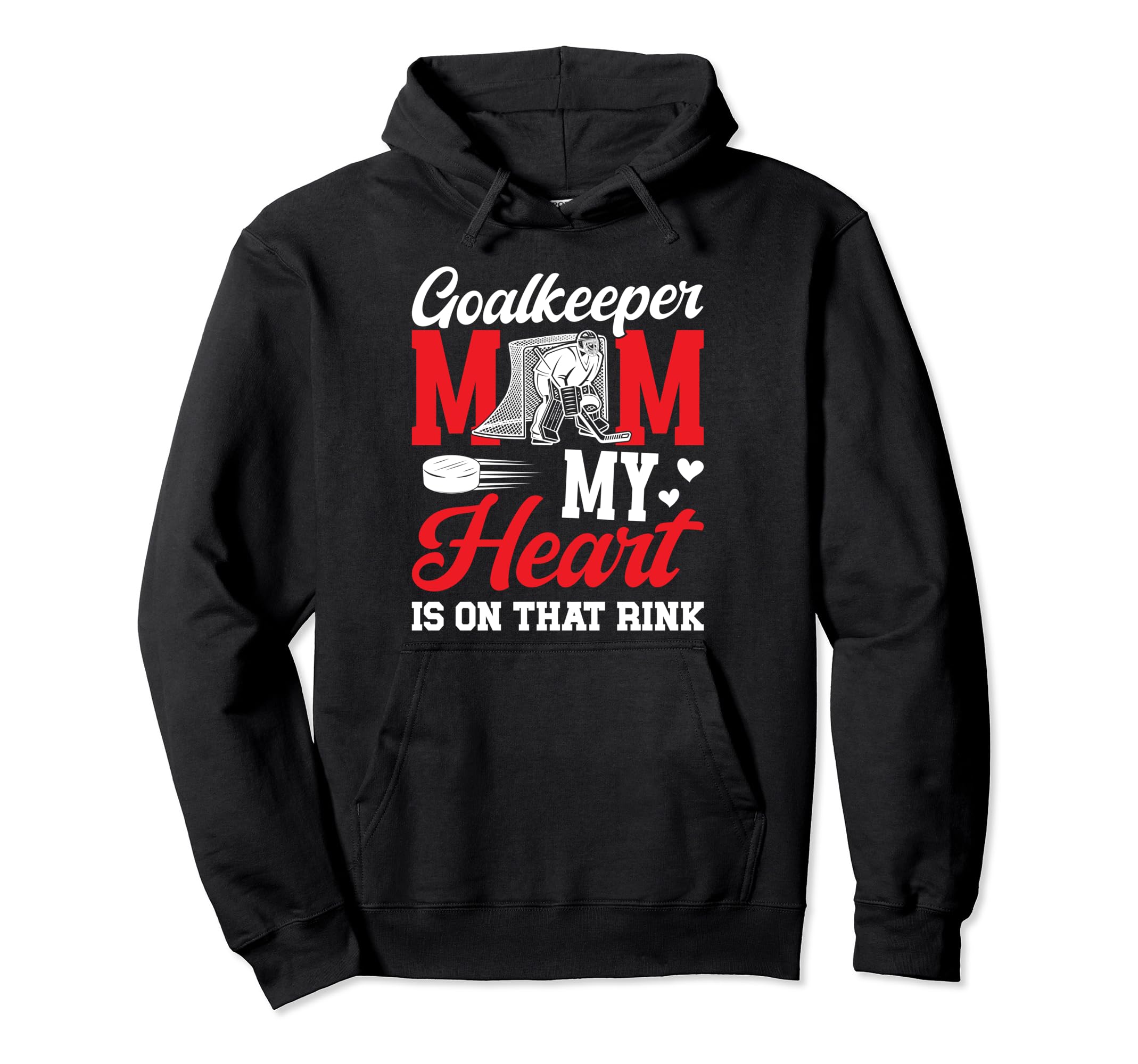 Proud Hockey Goalkeeper Mom Hockey Keeper Hoodie - Unique Graphic Unisex