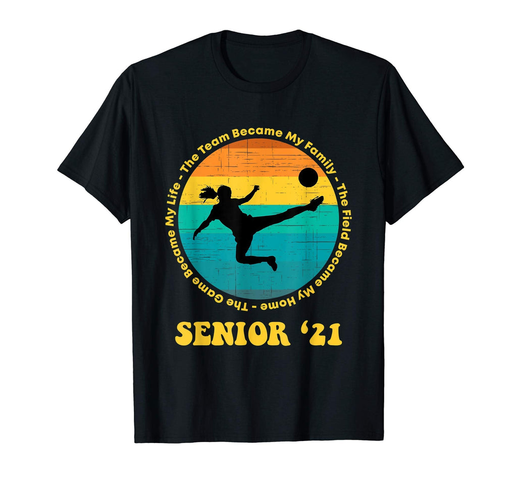 Senior Soccer Player Gift Class 2021 T-Shirt - Trendy Graphic Men Women