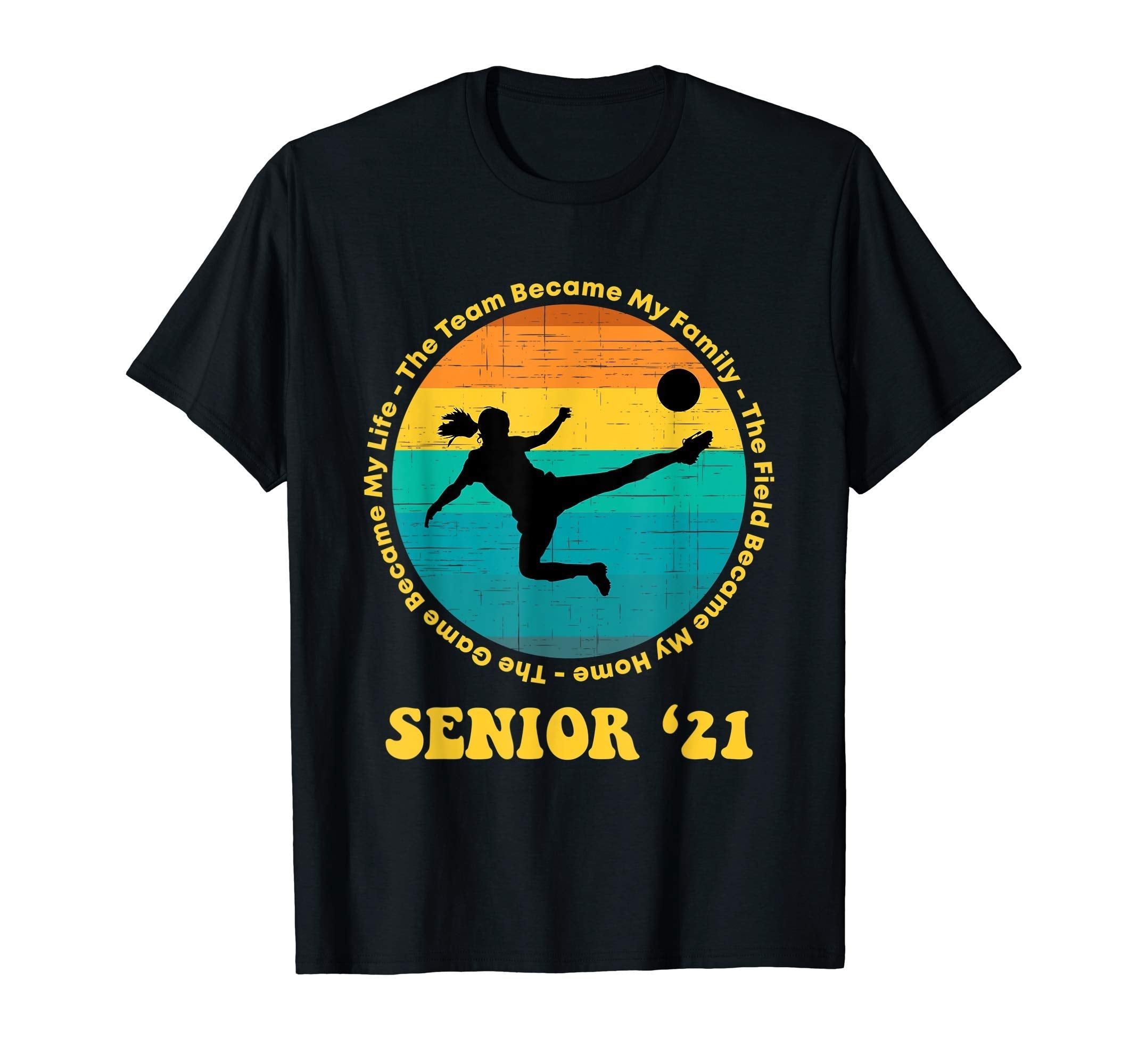 Senior Soccer Player Gift Class 2021 T-Shirt - Trendy Graphic Men Women