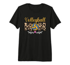 Volleyball Mom Leopard Mama Volley T-Shirt - Fun Novelty Design Men Women