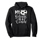 My Heart Belongs To Soccer Coach Wife Soccer Hoodie - Graphic Print Unisex