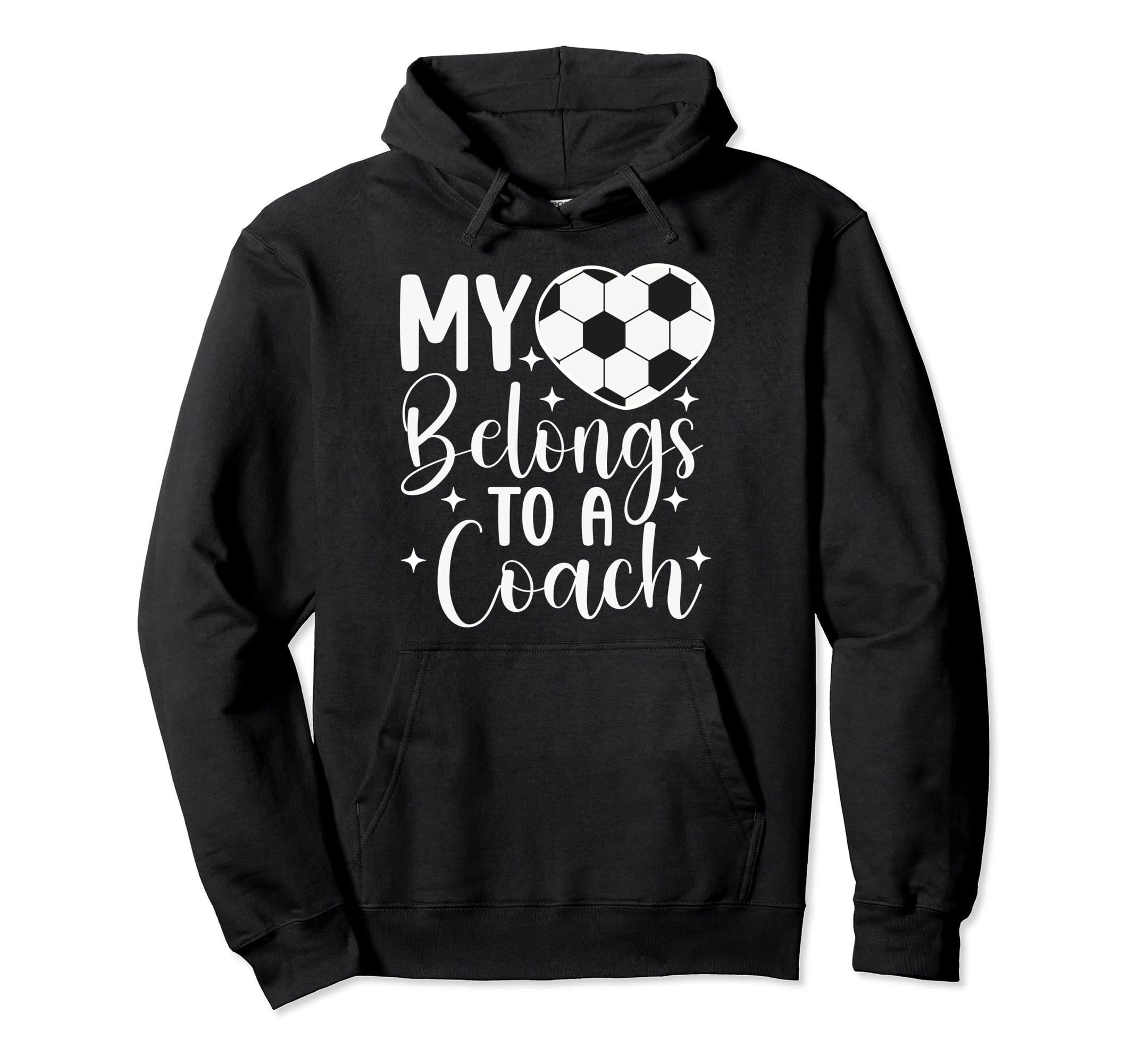 My Heart Belongs To Soccer Coach Wife Soccer Hoodie - Graphic Print Unisex
