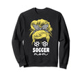 Proud Soccer Mom Mama Blond Messy Sweatshirt - Novelty Apparel for Adults