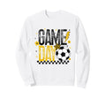 Game Day Soccer Season Black Sweatshirt - Fun Novelty Design for Adults