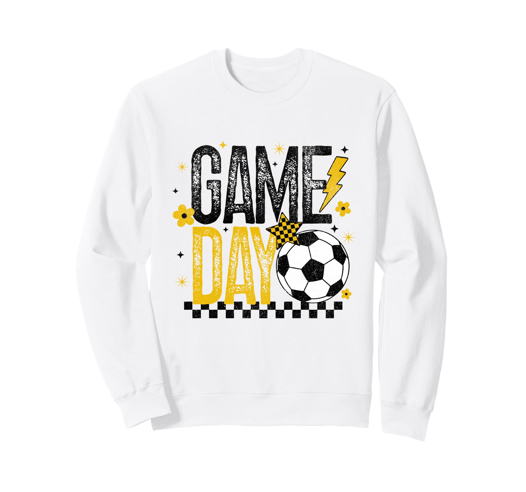 Game Day Soccer Season Black Sweatshirt - Fun Novelty Design for Adults