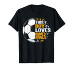 This Loves Soccer Funny T-Shirt - Minimalist Print for Adults