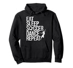 Eat Sleep Soccer Dance Repeat Sport Player Hoodie - Unique Graphic Unisex