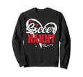 Soccer Nanny Heart Grandma Nanny Sweatshirt - Aesthetic Graphic for Adults
