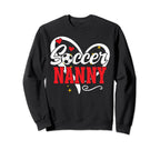 Soccer Nanny Heart Grandma Nanny Sweatshirt - Aesthetic Graphic for Adults