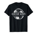 Soccer Aunt Family Matching Team Player T-Shirt - Graphic Print Unisex