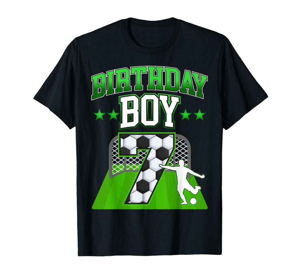 Soccer Themed Birthday Outfit 7 Year T-Shirt - Unique Graphic for Adults