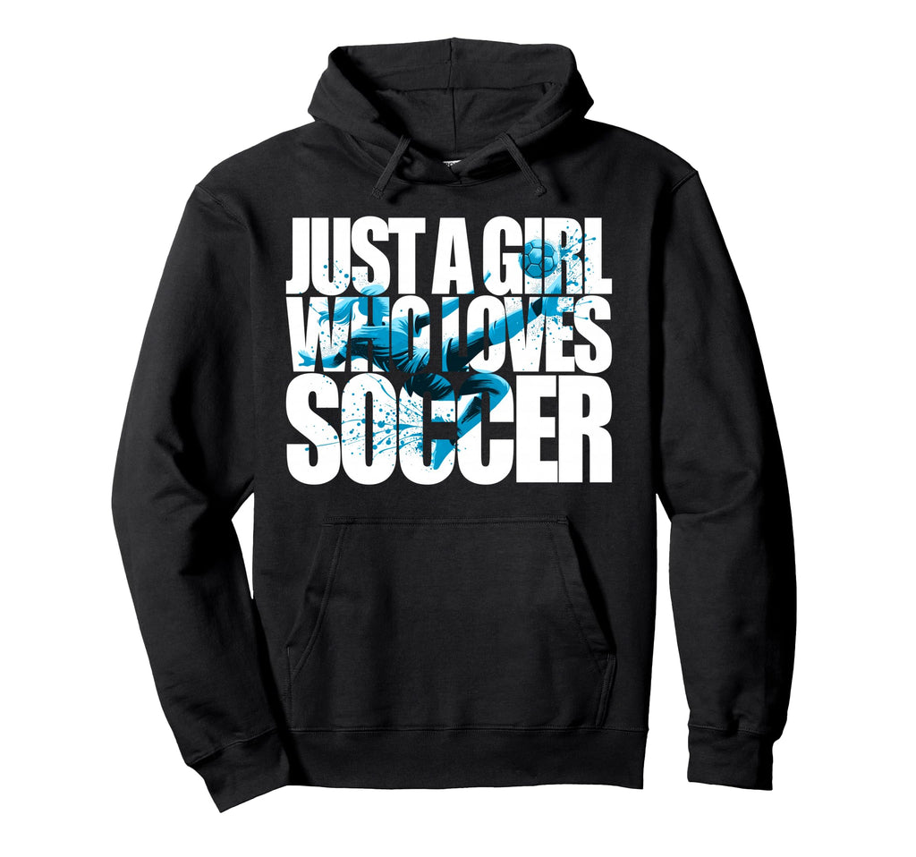 Soccer Teen Just Who Loves Soccer Hoodie - Minimalist Print Men Women