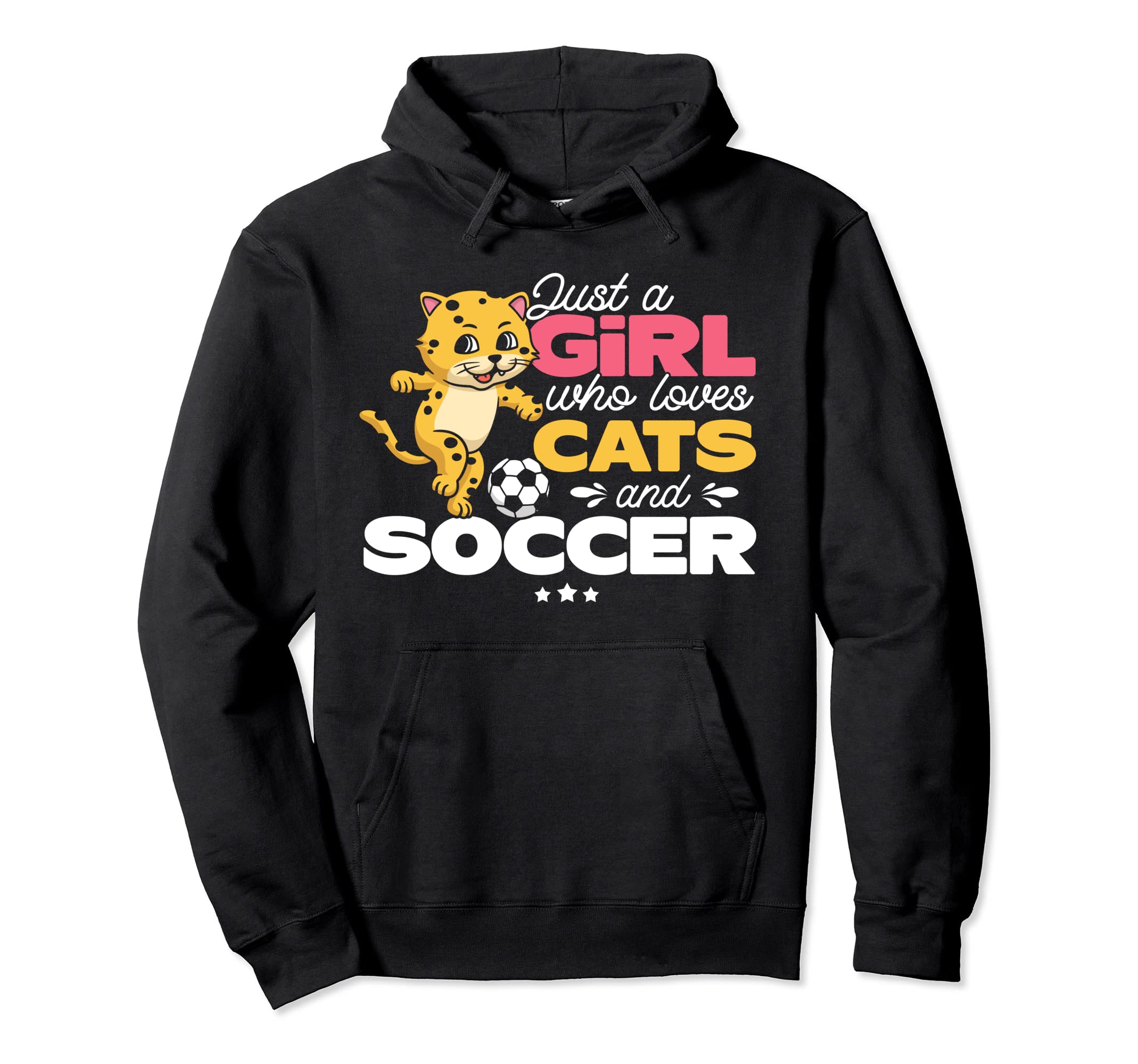 Just Who Loves Cats And Soccer Kitten Hoodie - Fun Novelty Design Unisex