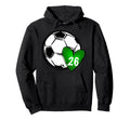 Womens Custom Soccer Mom 26 Heart Mom Mommy Hoodie - Graphic Print Unisex