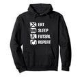Eat Sleep Futsal Repeat Funny Futsal Hoodie - Trendy Graphic Men Women