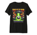 90S Soccer Alien Ufo Funny Soccer Tri T-Shirt - Streetwear Style Unisex