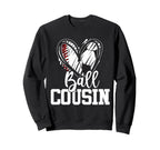 Ball Cousin Heart Baseball Soccer T-Shirt - Aesthetic Graphic for Adults