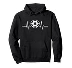 Soccer Heart Drawing Soccer Fans Hoodie - Trendy Graphic Unisex