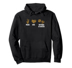 Peace Love Softball Soccer Softball Hoodie - Minimalist Print for Adults