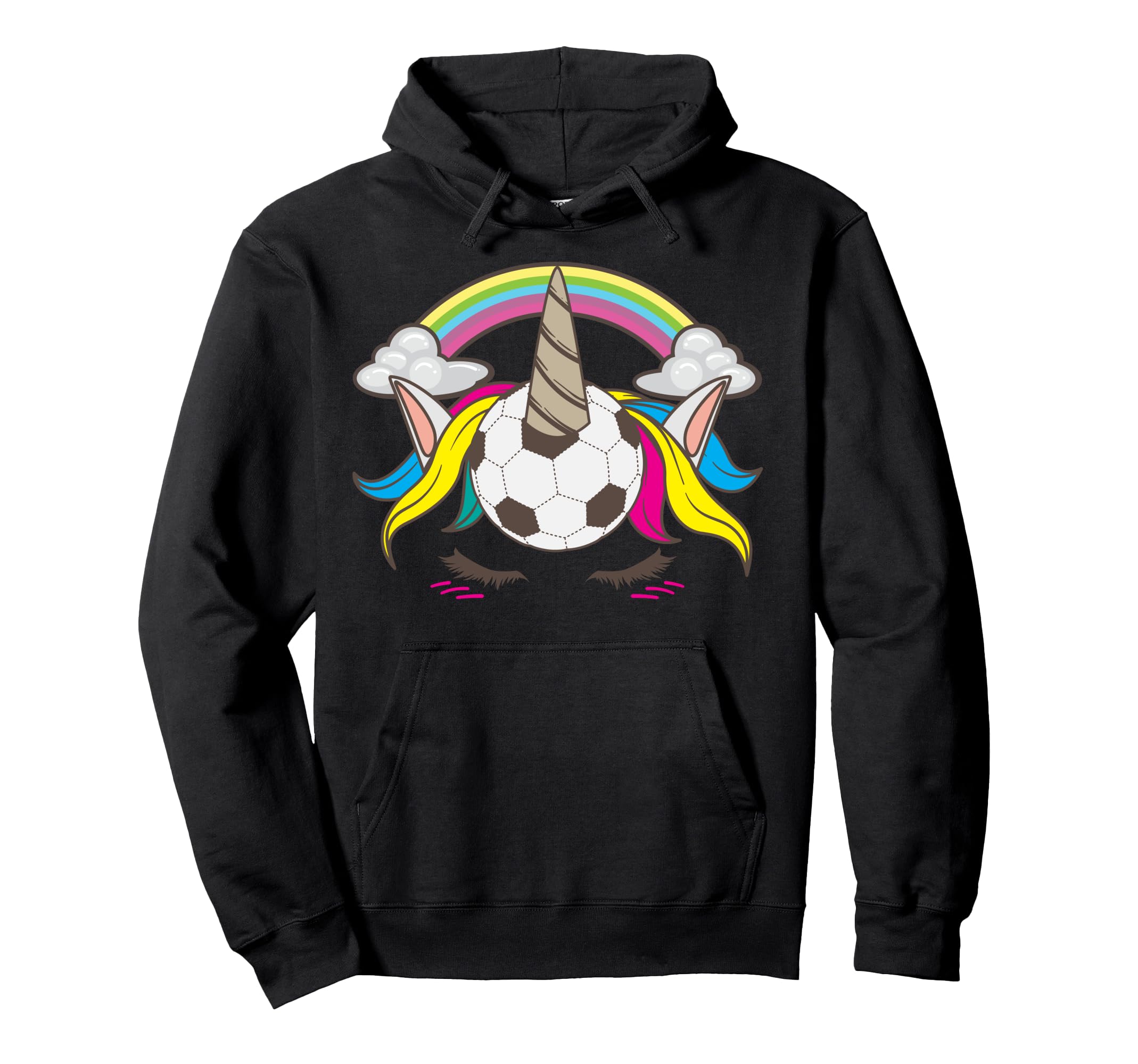 Funny Soccer Unicorn Gift Football Players Hoodie - Unique Graphic Unisex