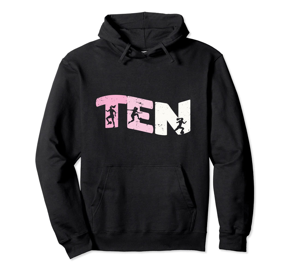 10 Year Old Soccer Birthday 10Th B Day Hoodie - Minimalist Print Unisex