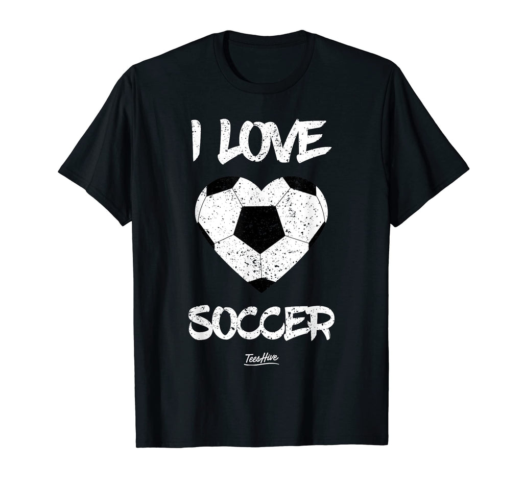 I Love Soccer I Heart Soccer T-Shirt - Trendy Graphic for Adults
