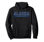 Alaska Soccer Blue Text Hoodie - Unique Graphic Men Women
