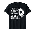 Just Who Loves Soccer Funny T-Shirt - Casual Everyday Wear for Adults